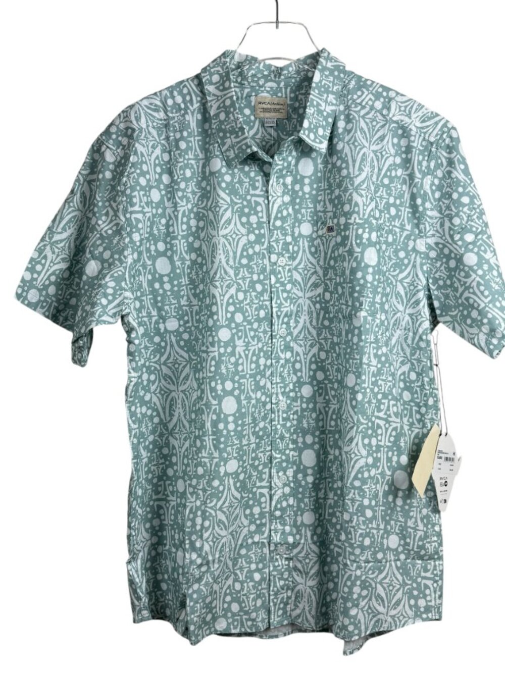 RVCA Jacobs Archive Print Short Sleeve Button Up Shirt Mens Size XL NWT MSRP $66